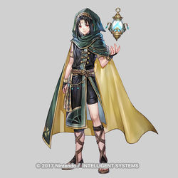 This is a pixiv picture whose title is 【仕事絵】FEH『古格伝統の風使い セネリオ』.