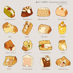 This is a pixiv picture whose title is シフォンケーキと、もきゅ。.