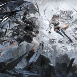 This is a pixiv picture whose title is 对决.