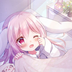 This is a pixiv picture whose title is 「うぅ…あとちょっと…💤」.