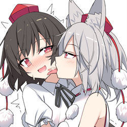 This is a pixiv picture whose title is 犬は舐めるのが好き！.