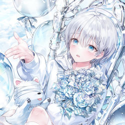 This is a pixiv picture whose title is <仕事絵>.