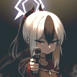 This is a pixiv picture whose title is 怖い顔.