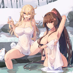 This is a pixiv picture whose title is 大和 Iowa♨️.