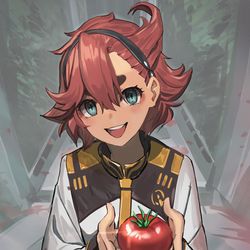 This is a pixiv picture whose title is 🍅.