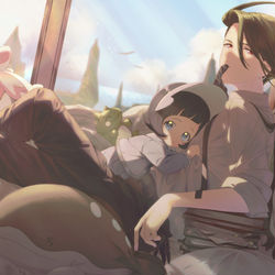 This is a pixiv picture whose title is 四天王ポピチリの優雅な休日.