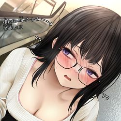 This is a pixiv picture whose title is 後ろに立ちたい隠キャな彼女.