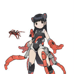 This is a pixiv picture whose title is Spider mech girl.