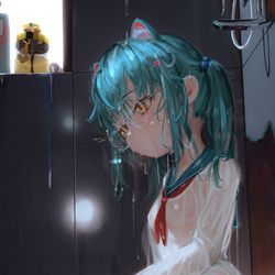 This is a pixiv picture whose title is 50k fo thank you😇.