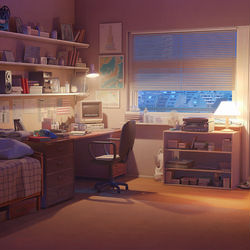 This is a pixiv picture whose title is Michael 部屋 夜に.