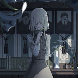 This is a pixiv picture whose title is 灰色.
