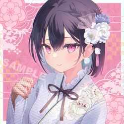 This is a pixiv picture whose title is 【Furisode】.