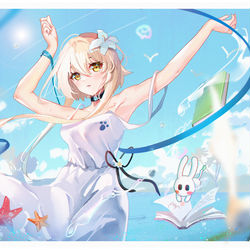 This is a pixiv picture whose title is 【绘画Ayan】PuPu~更新一张海边的荧妹~.