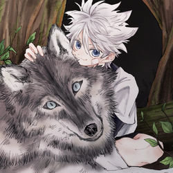 This is a pixiv picture whose title is 🐺.