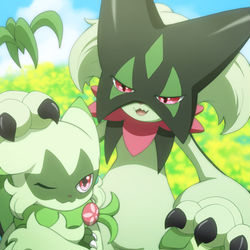 This is a pixiv picture whose title is ニャオハ ニャローテ マスカーニャ.