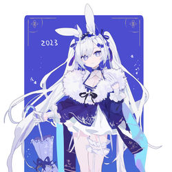 This is a pixiv picture whose title is 2023年　兎年.