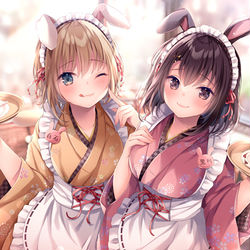 This is a pixiv picture whose title is 🐰うさみみメイドはいかが？🐰.