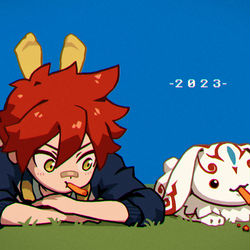This is a pixiv picture whose title is 2023.