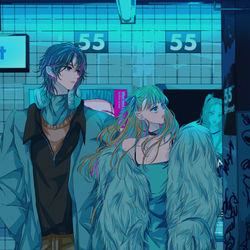 This is a pixiv picture whose title is metro.