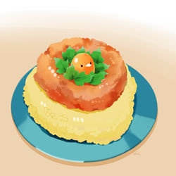 This is a pixiv picture whose title is 鳥の巣キーマカレー.
