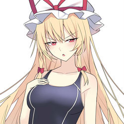 This is a pixiv picture whose title is 競泳水着ゆかりん.