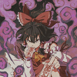 This is a pixiv picture whose title is 博麗の巫女.