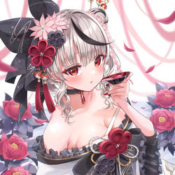 This is a pixiv picture whose title is お正月クロヱちゃん🍶🌸.