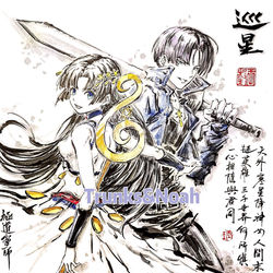 This is a pixiv picture whose title is 【極道畫師】巡星.