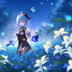 This is a pixiv picture whose title is 蝶夜麟星.