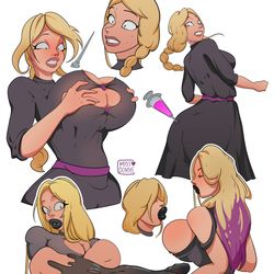 This is a pixiv picture whose title is Bimbofication Serum 2/3.