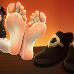 This is a pixiv picture whose title is COMMISSION: Hu Tao.