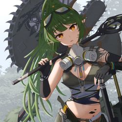 This is a pixiv picture whose title is 武器は多い方が強いだろ？.