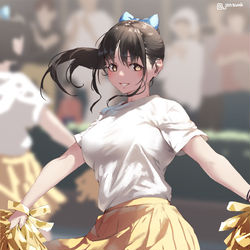 This is a pixiv picture whose title is やっぱり目が合うチアガール.