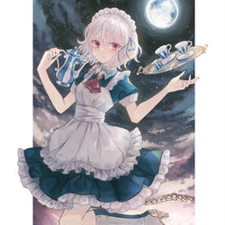 This is a pixiv picture whose title is 咲夜さん.