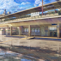 This is a pixiv picture whose title is JR station.
