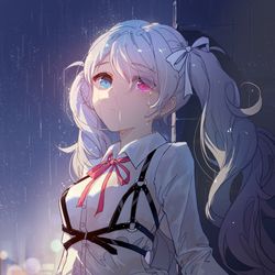 This is a pixiv picture whose title is 雨.