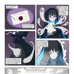 This is a pixiv picture whose title is 呪われた招待状 / A Dark Invitation.