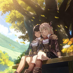This is a pixiv picture whose title is 異世界のリコリコ.