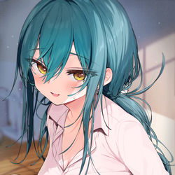 This is a pixiv picture whose title is 教科書見せて～♥.