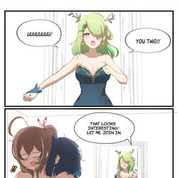 This is a pixiv picture whose title is Fauna wants to play too.