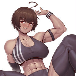 This is a pixiv picture whose title is Muscular Tomboy.