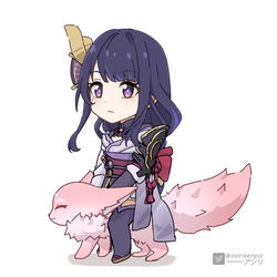 This is a pixiv picture whose title is Raiden Shogun/Ei Riding yae fox.