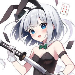 This is a pixiv picture whose title is バニー妖夢ちゃん.