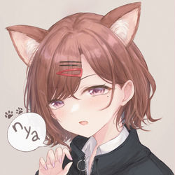 This is a pixiv picture whose title is 猫円香.