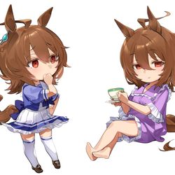 This is a pixiv picture whose title is ミニミニタキオン×２.