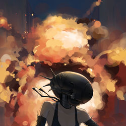 This is a pixiv picture whose title is 2 炸弹恶魔.