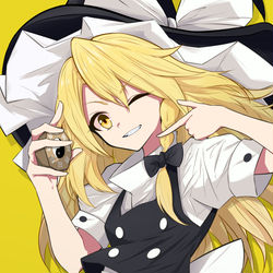 This is a pixiv picture whose title is 黑白-Marisa.