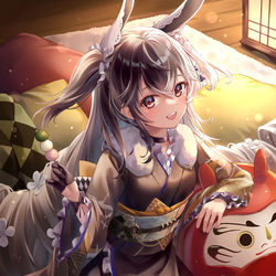 This is a pixiv picture whose title is 歳寒歌姫.