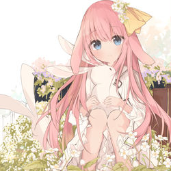 This is a pixiv picture whose title is うさみみ.