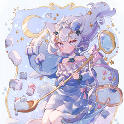 This is a pixiv picture whose title is 🌙×☁.